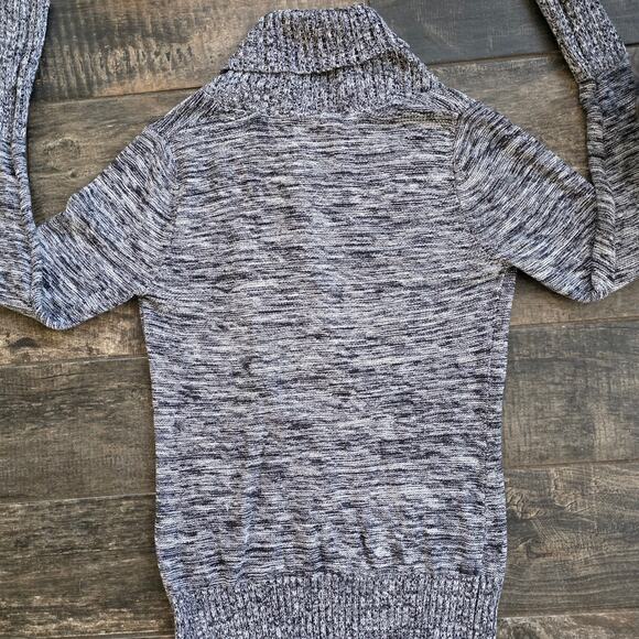 #614 Roxy Charcoal and Light Gray Cowl Neck Sweater - Picture 10 of 11